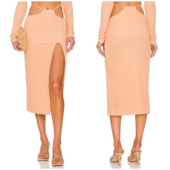 Lovers + Friends Dresses & Skirts - Revolve Lovers and Friends In The Moment Midi Skirt in Orange